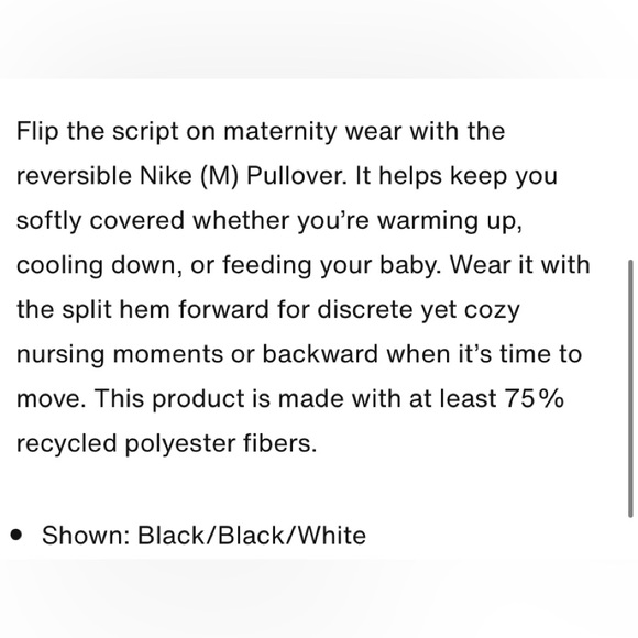 Nike Maternity Pullover NWT - Picture 4 of 4